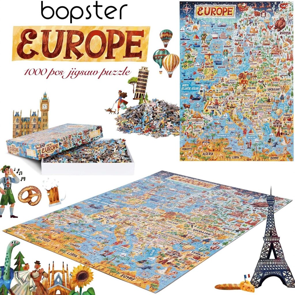 Bopster - Europe map puzzle - 1.000 pieces