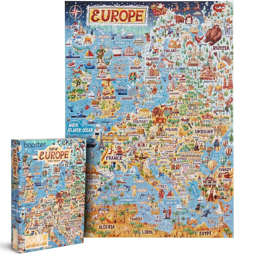 Bopster - Europe map puzzle - 1.000 pieces