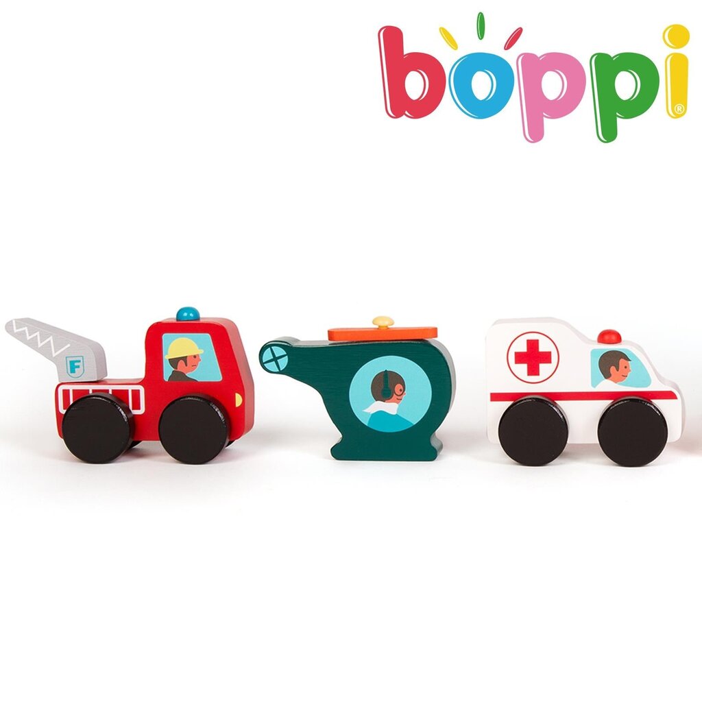 Boppi Boppi - houten hulpdiensten speelset