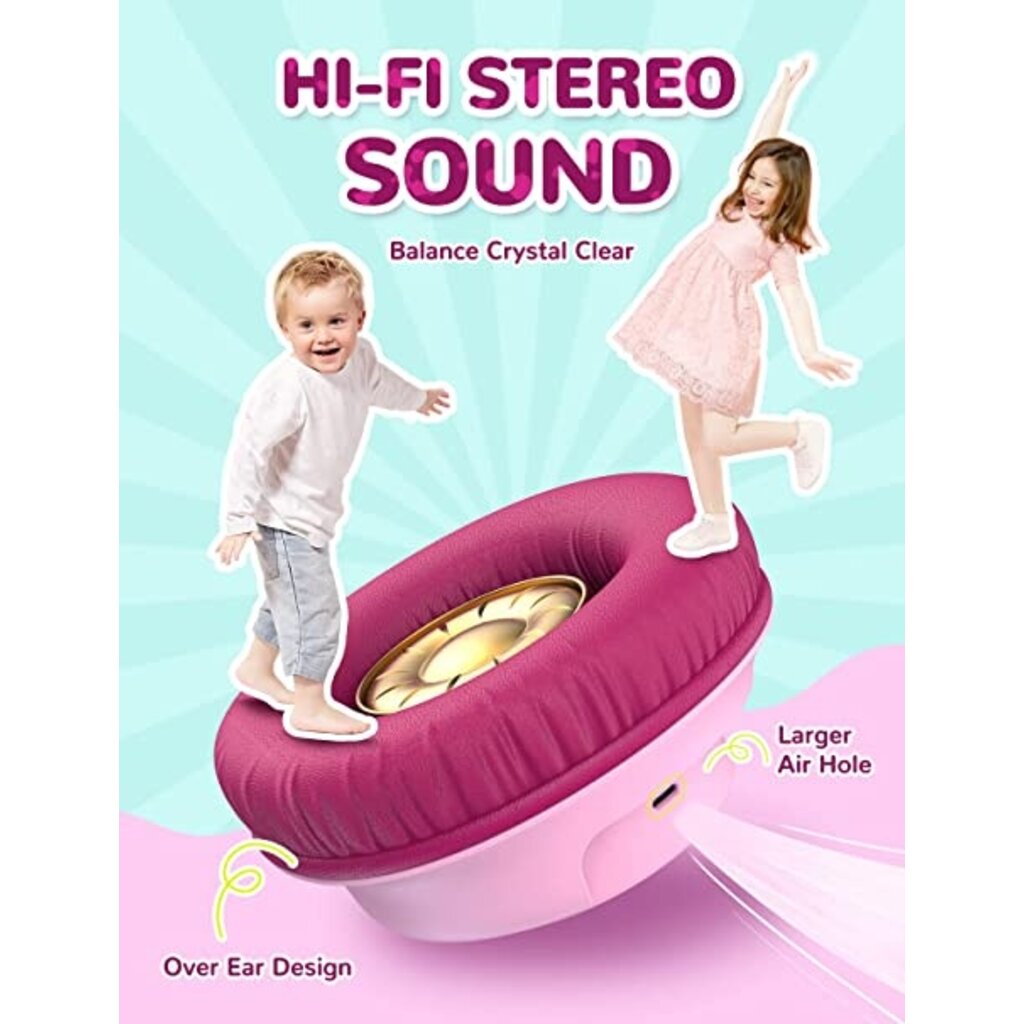 iClever - BTH18 - wireless junior headphones (pink)