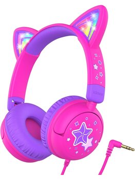 iClever - HS25 - junior headphones (neon pink)