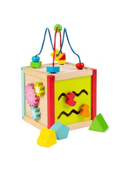 Boppi Boppi - small wooden activity cube (5-in-1)