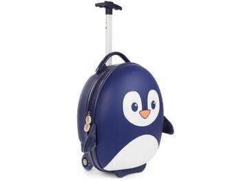 Boppi Kindertrolley - pinguin (blauw)