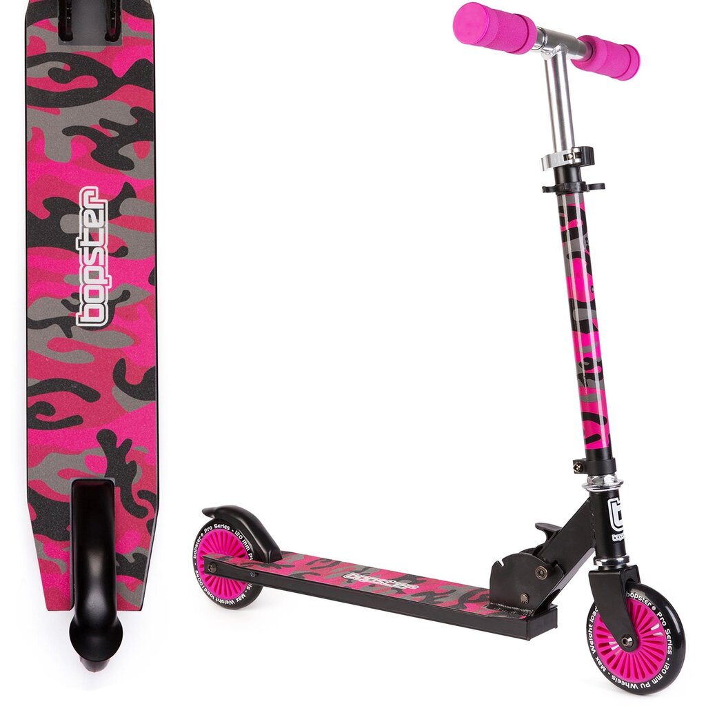 Bopster - foldable kids scooter -pink camo