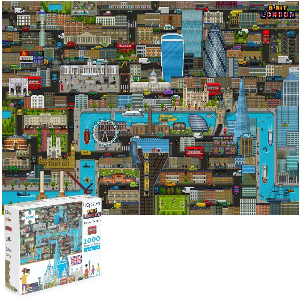 Bopster - city map Londen puzzel - 1000 stukjes