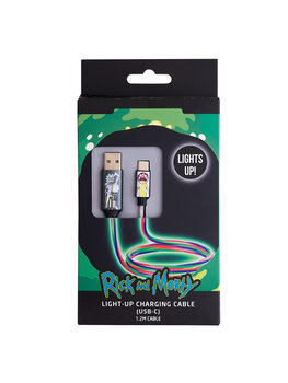 Lazerbuilt Rick & Morty - light up oplaadkabel - USBC