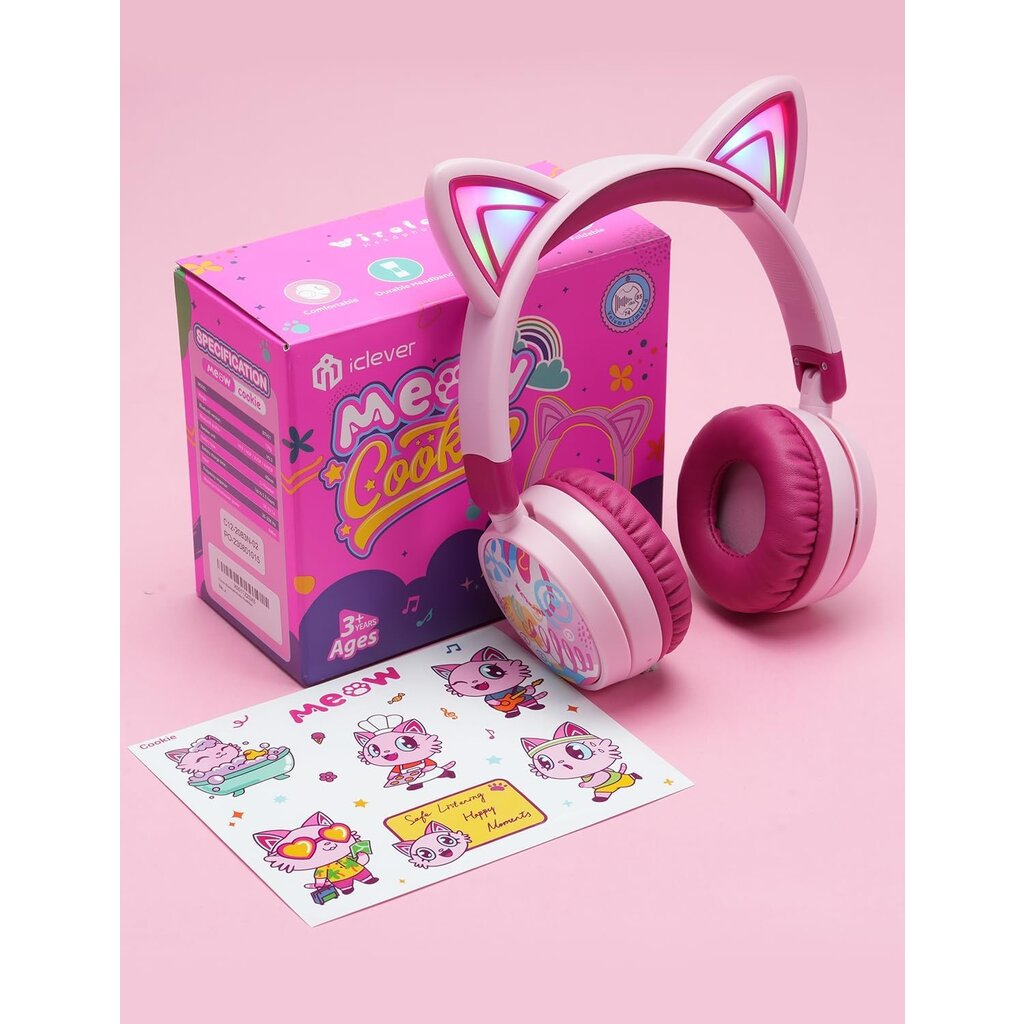 iClever - BTH21 - wireless junior headphones (pink)
