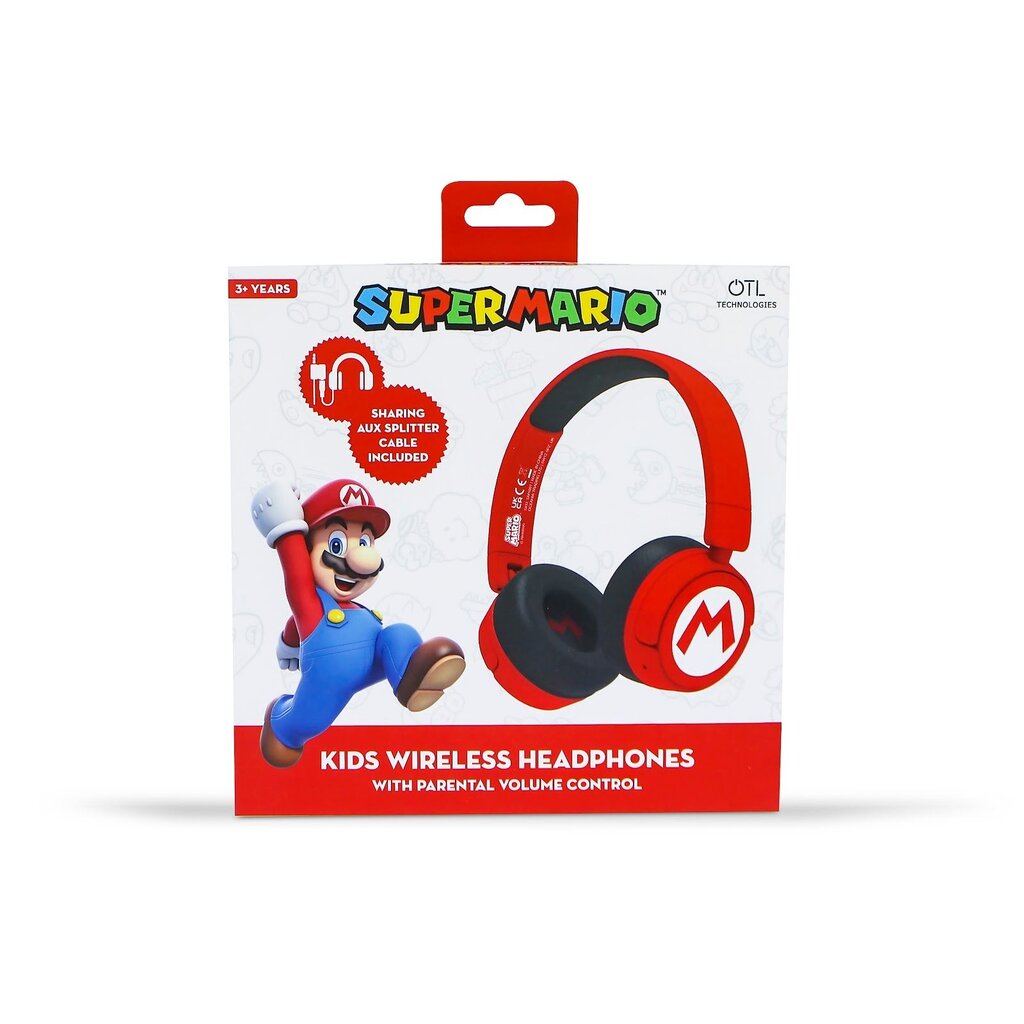OTL Technologies Super Mario - M logo - junior bluetooth headphones