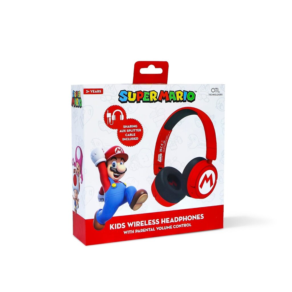 OTL Technologies Super Mario - M logo - junior bluetooth koptelefoon