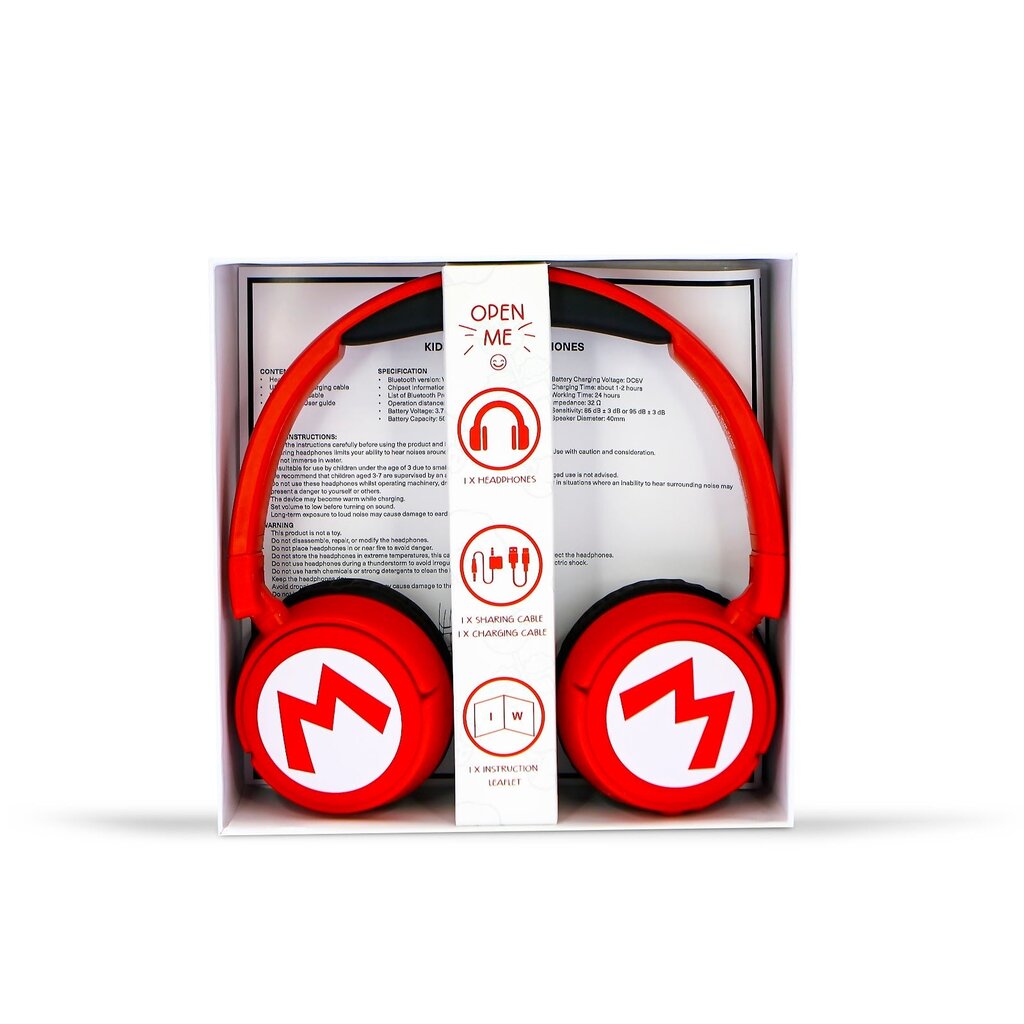 OTL Technologies Super Mario - M logo - junior bluetooth headphones