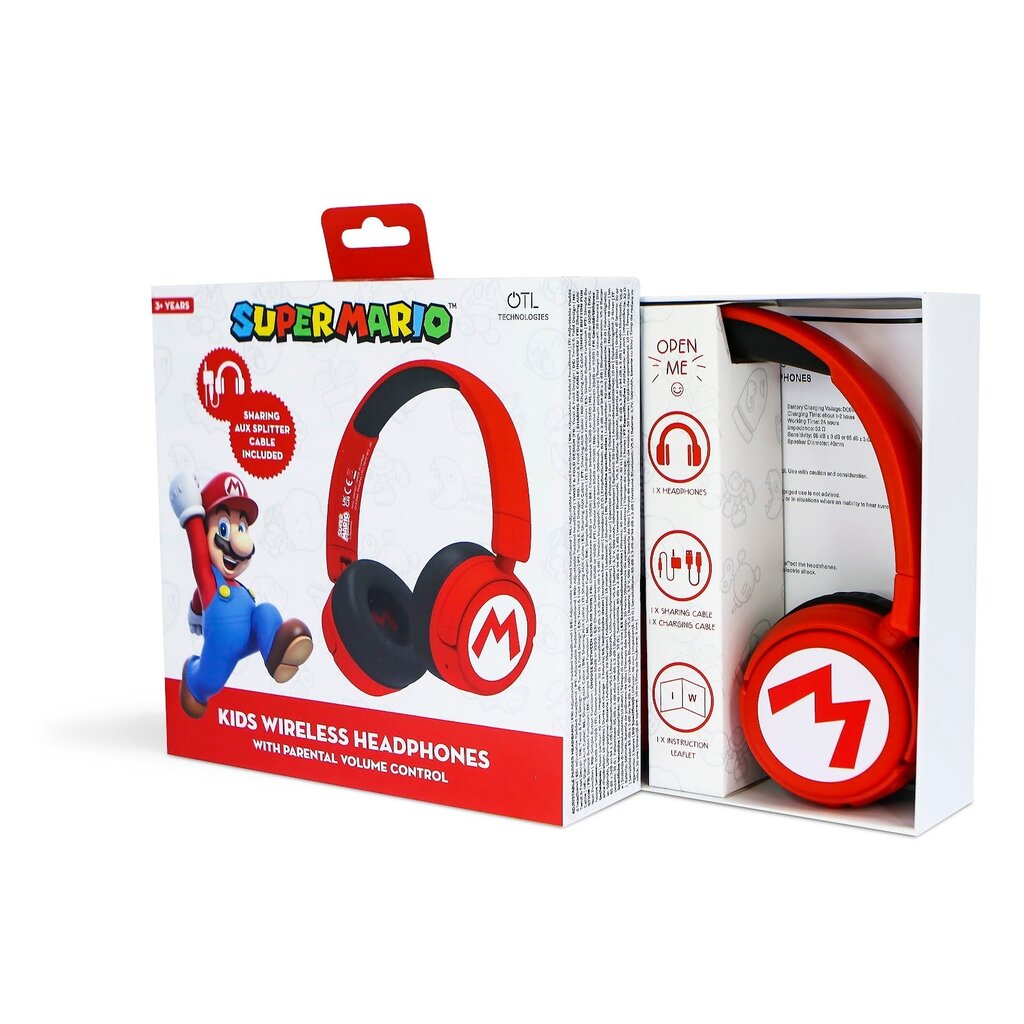 Super Mario Super Mario - M logo - junior bluetooth headphones