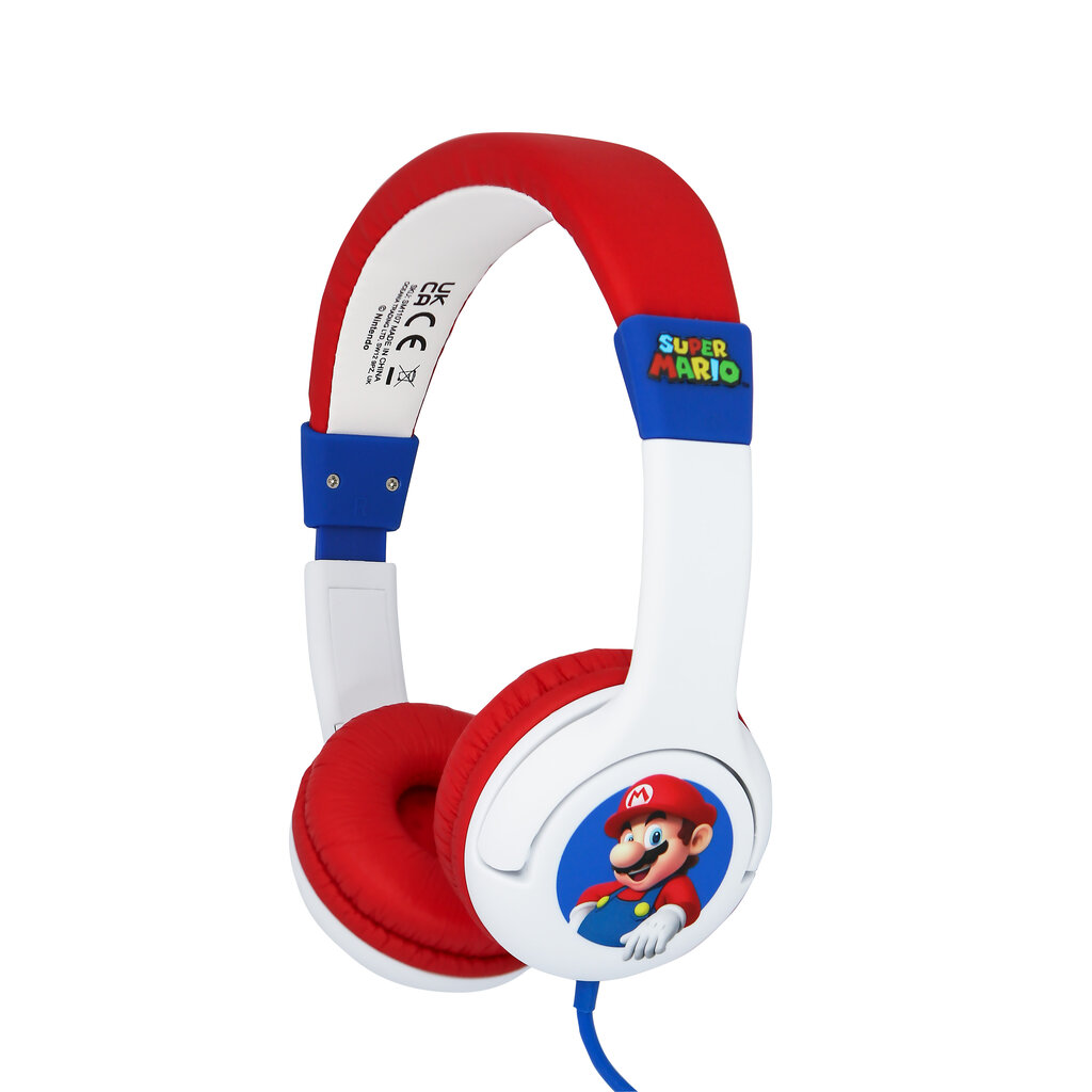 OTL Technologies Super Mario - junior koptelefoon (wit/rood)