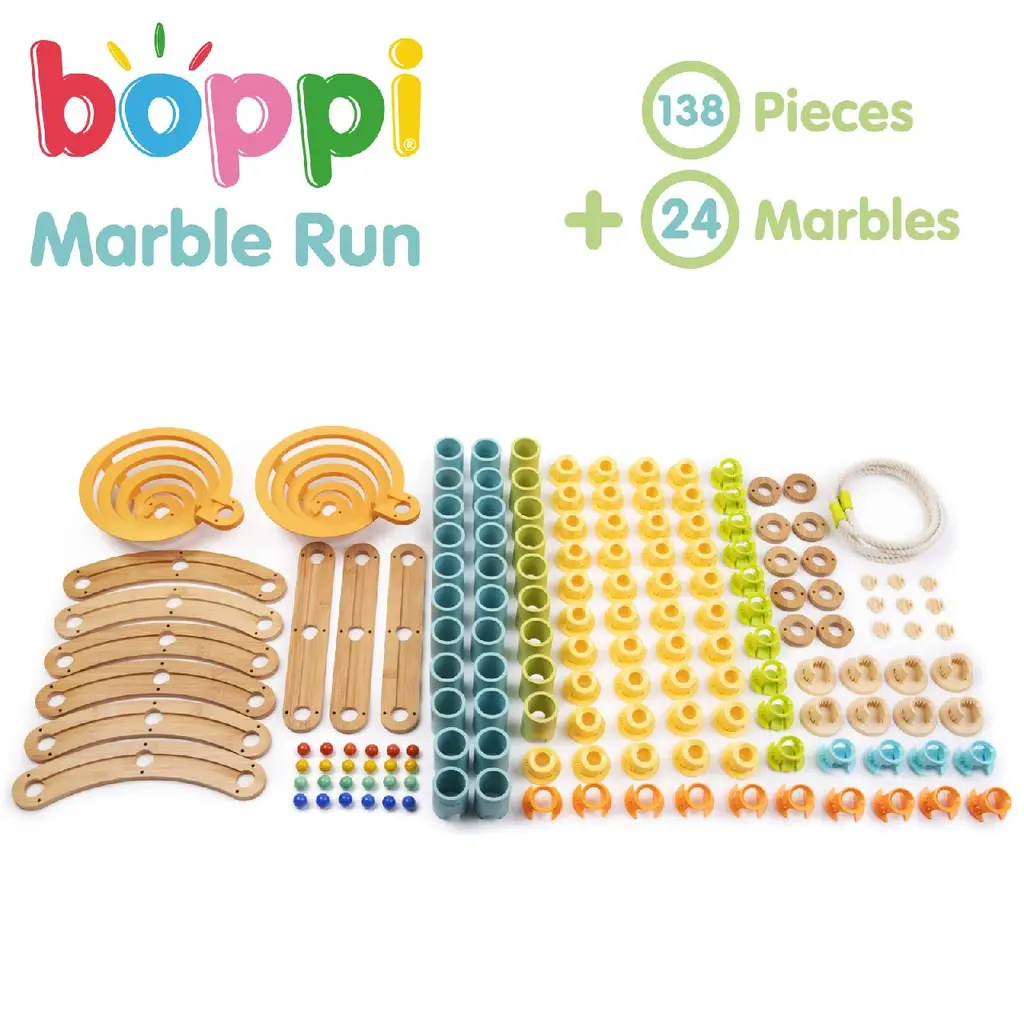 Boppi Boppi - wooden marble run - jumbo pack
