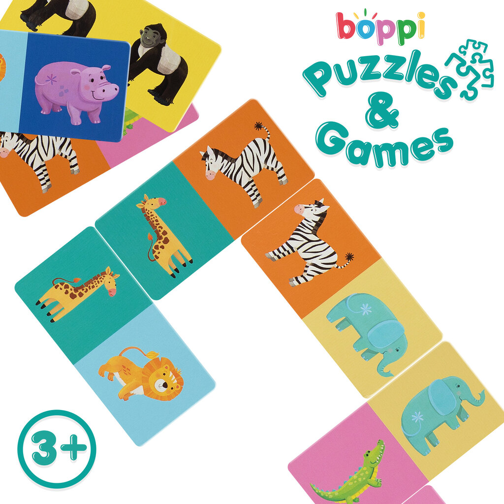 Boppi Boppi - domino kaartspel - wilde dieren
