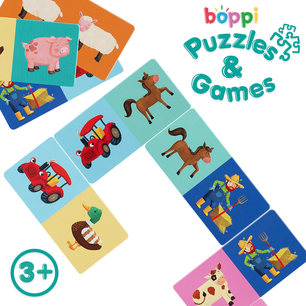 Boppi Boppi - domino kaartspel - boerderijdieren