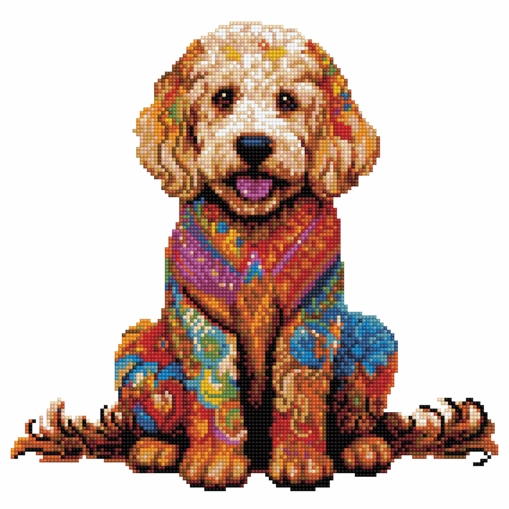 Crafthub Crafthub - Golden Doodle hond - diamond painting set