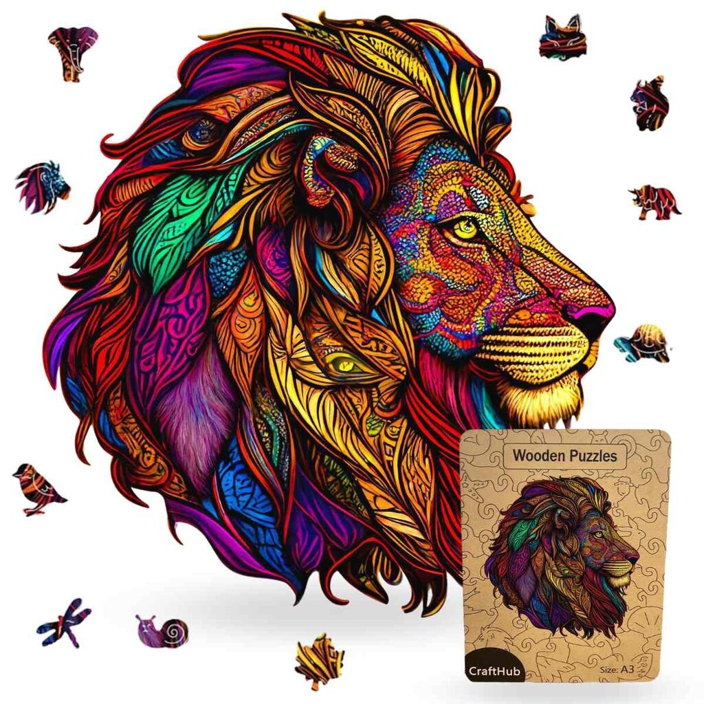 Crafthub Crafthub - Majestueuze leeuw - premium houten puzzel