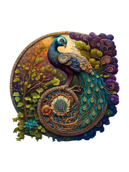 Crafthub Crafthub - Yin Yang peacock - premium wooden puzzle