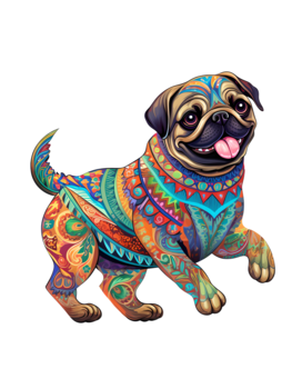 Crafthub Crafthub - Pug - premium wooden puzzle