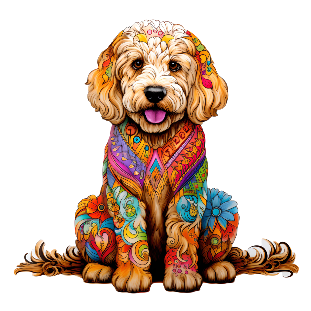 Crafthub Crafthub - Golden Doodle dog - premium wooden puzzle