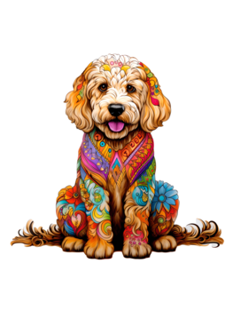 Crafthub Crafthub - Golden Doodle hond - premium houten puzzel