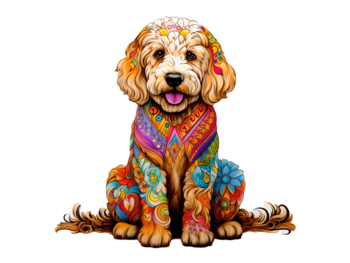 Crafthub Golden Doodle hond - premium houten puzzel