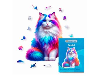 Crafthub Ragdoll cat - premium wooden puzzle