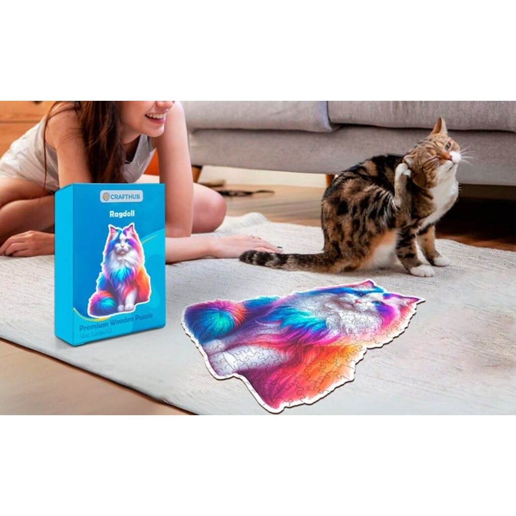 Crafthub Crafthub - Ragdoll cat - premium wooden puzzle