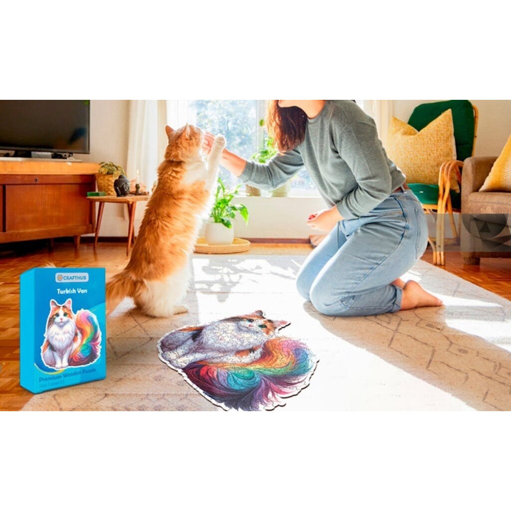 Crafthub Crafthub - Turkish Van cat - premium wooden puzzle