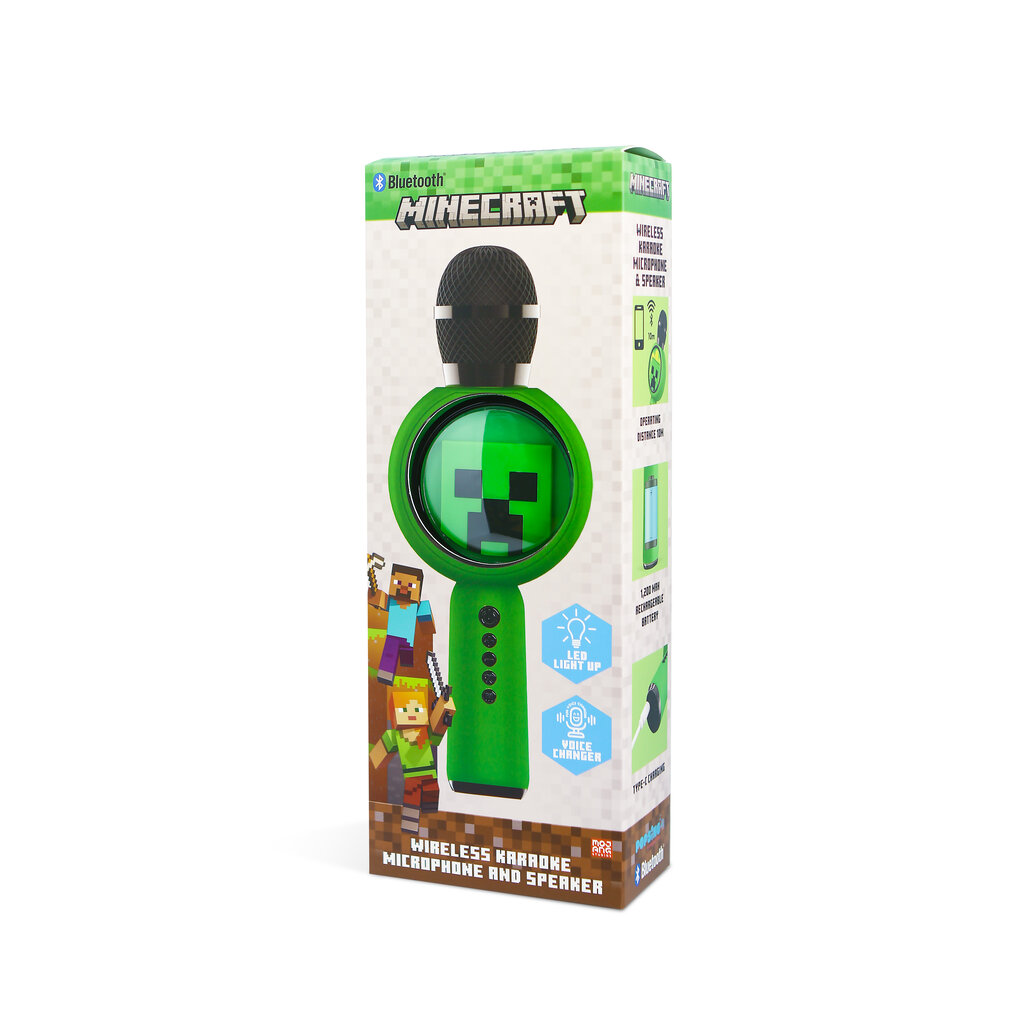 Minecraft Minecraft - PopSing LED Light - bluetooth karaoke microfoon