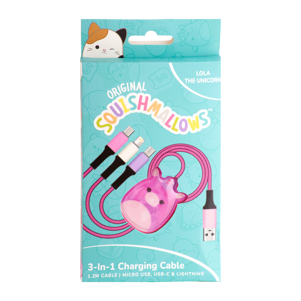 Squishmallows Squishmallows - Lola - 3-in-1 charging cable (1.2m)