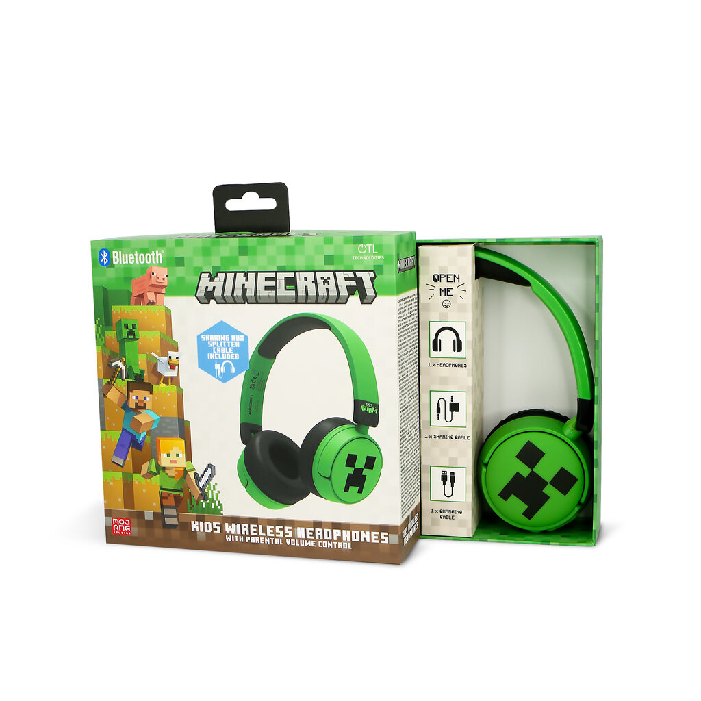 Minecraft Minecraft - Creeper - junior bluetooth koptelefoon