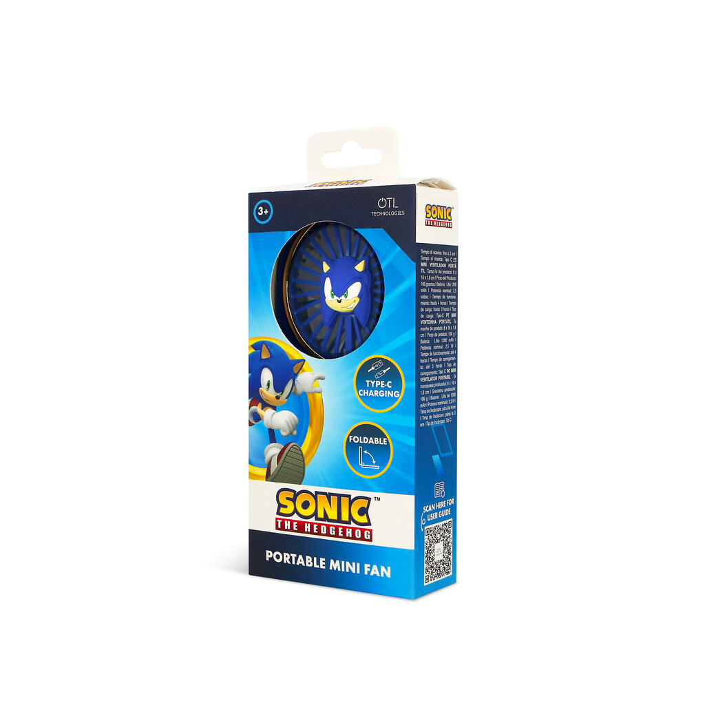 Sonic the Hedgehog Sonic - folding mini fan - 3D character