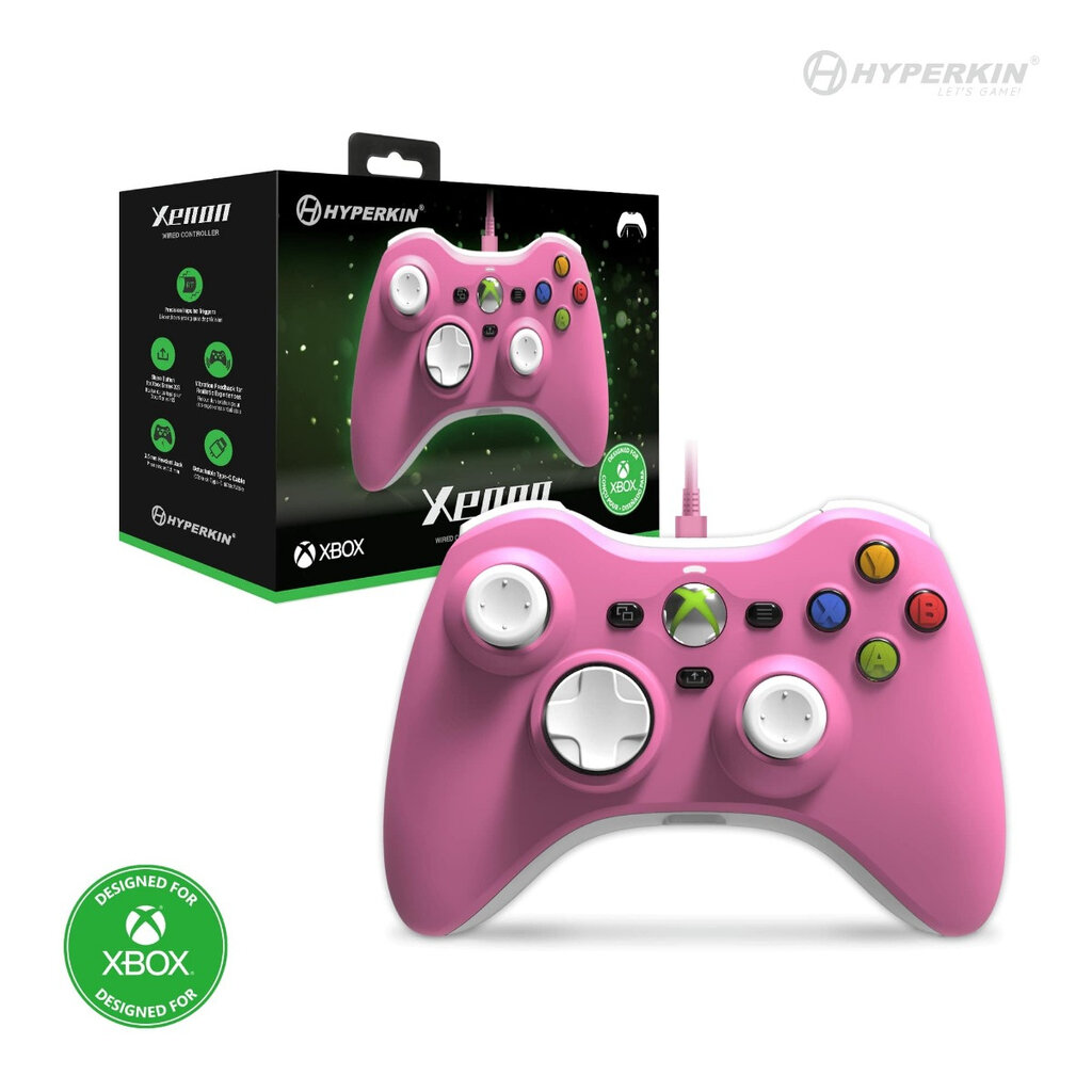 Hyperkin Hyperkin - Xenon wired controller - Xbox Series X|S / XBOX1 / Windows 11|10 (pink)