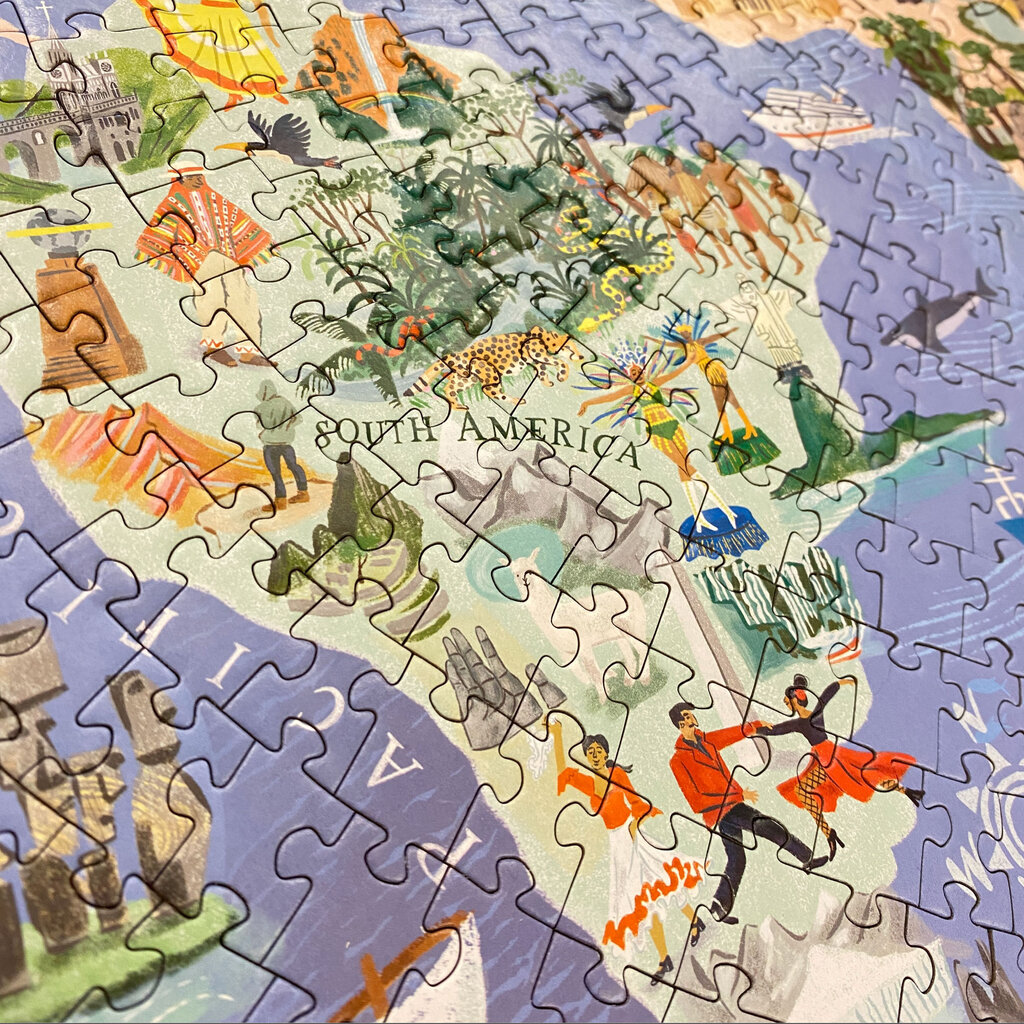 Boppi Wereldkaart - ronde puzzel - 1.000 stukjes