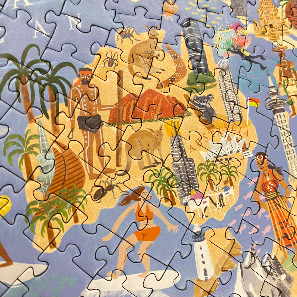 Boppi Wereldkaart - ronde puzzel - 1.000 stukjes