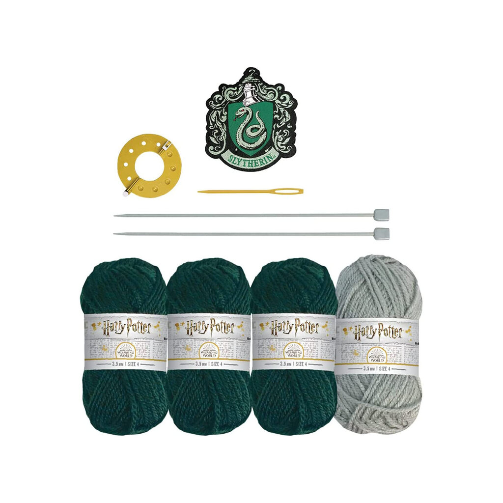 Harry Potter Harry Potter - Zwadderich - winter muts met pompom breiset