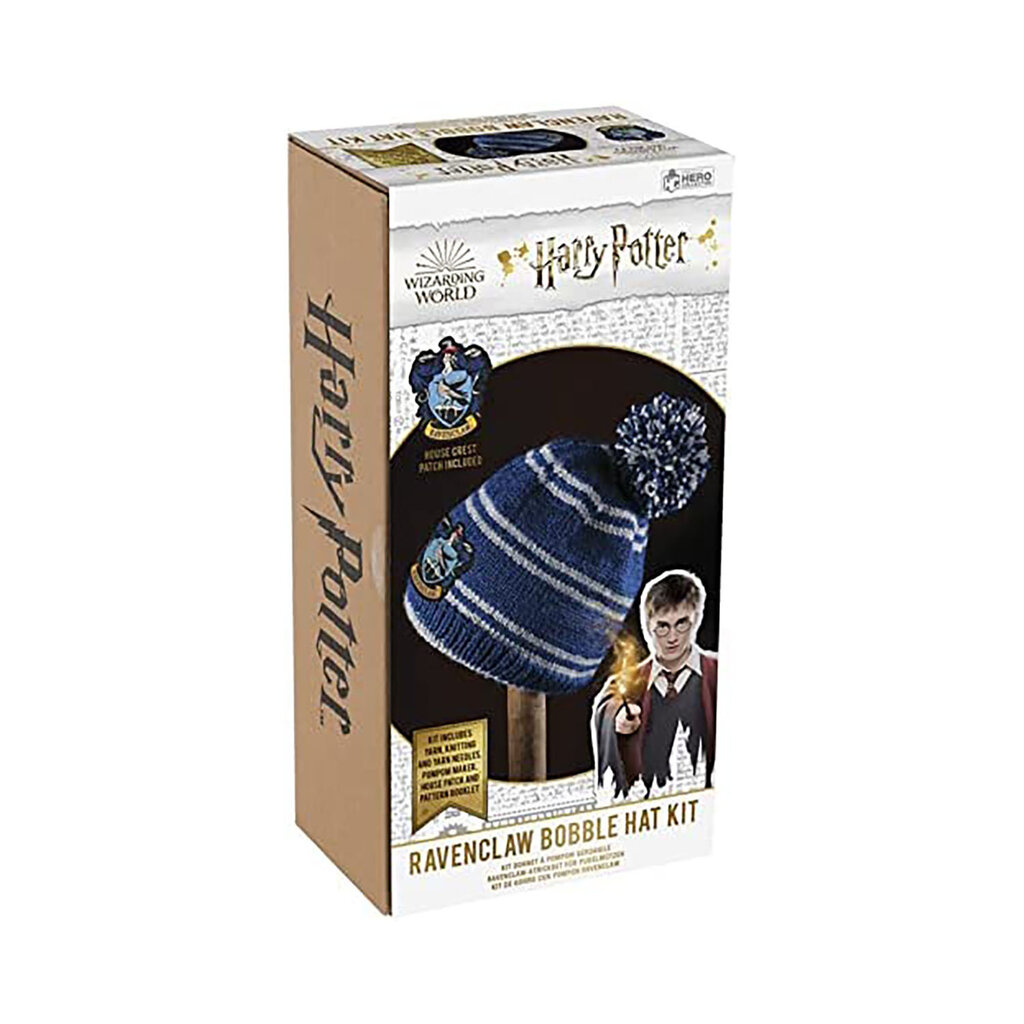 Harry Potter Harry Potter - Ravenklauw  - winter muts met pompom breiset