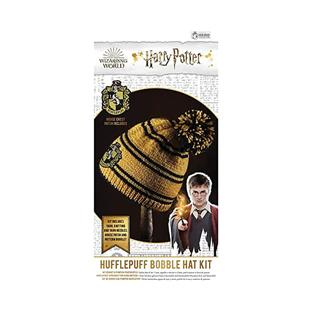 Harry Potter Harry Potter - Huffelpuf - winter muts met pompom breiset