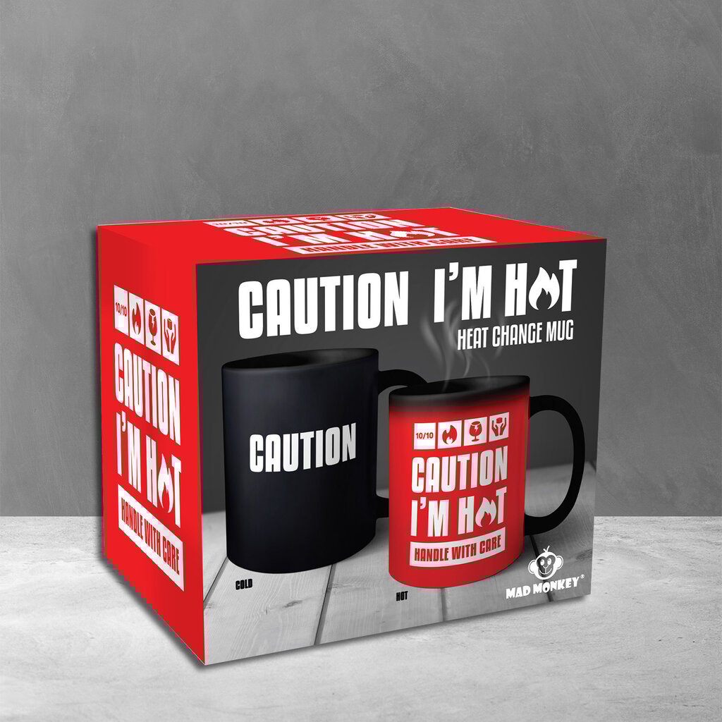 Mad Monkey Heat change mug - Caution I am Hot
