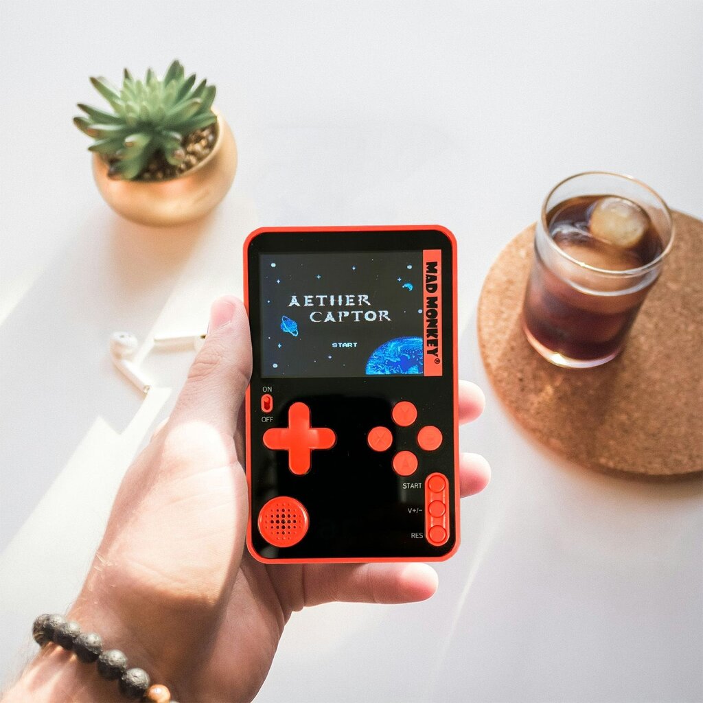 Mad Monkey Retro slim arcade handheld - 300x 8-Bit games - USB-C