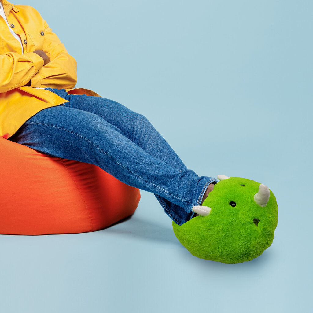 Mad Monkey Dino - pluche voetenwarmer - USB-C - 3 standen