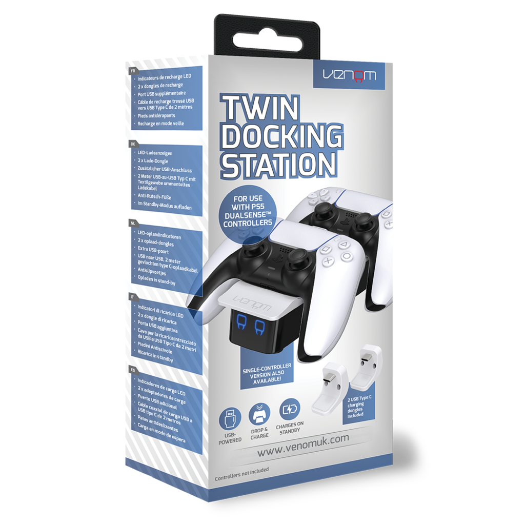 Venom Venom - PS5 - twin docking station - white