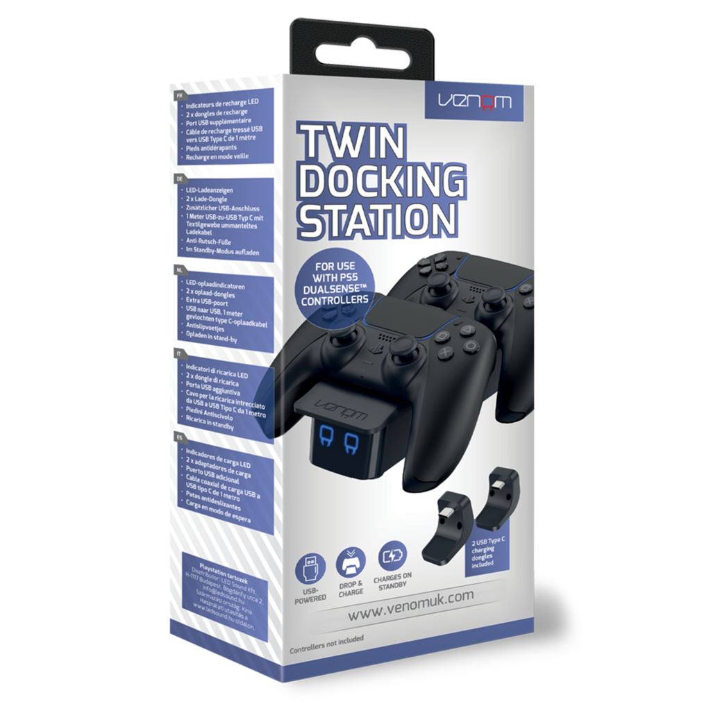 Venom Venom - PS5 - twin docking station - zwart