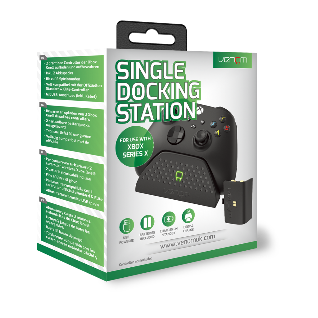 Venom Venom - Xbox Series S/X/One - single docking station + 1 battery - black