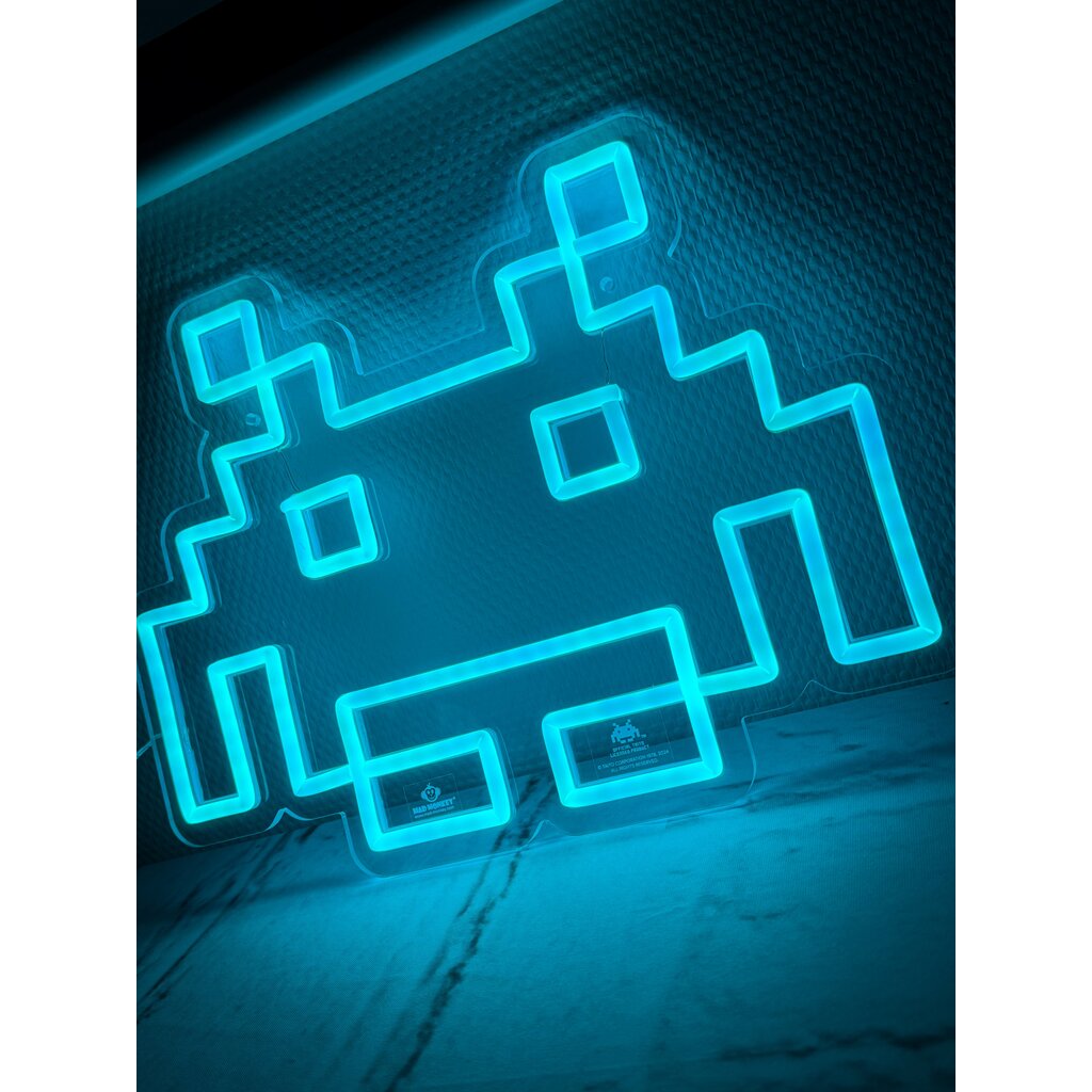 Space Invaders Space Invaders - game icon - neon light