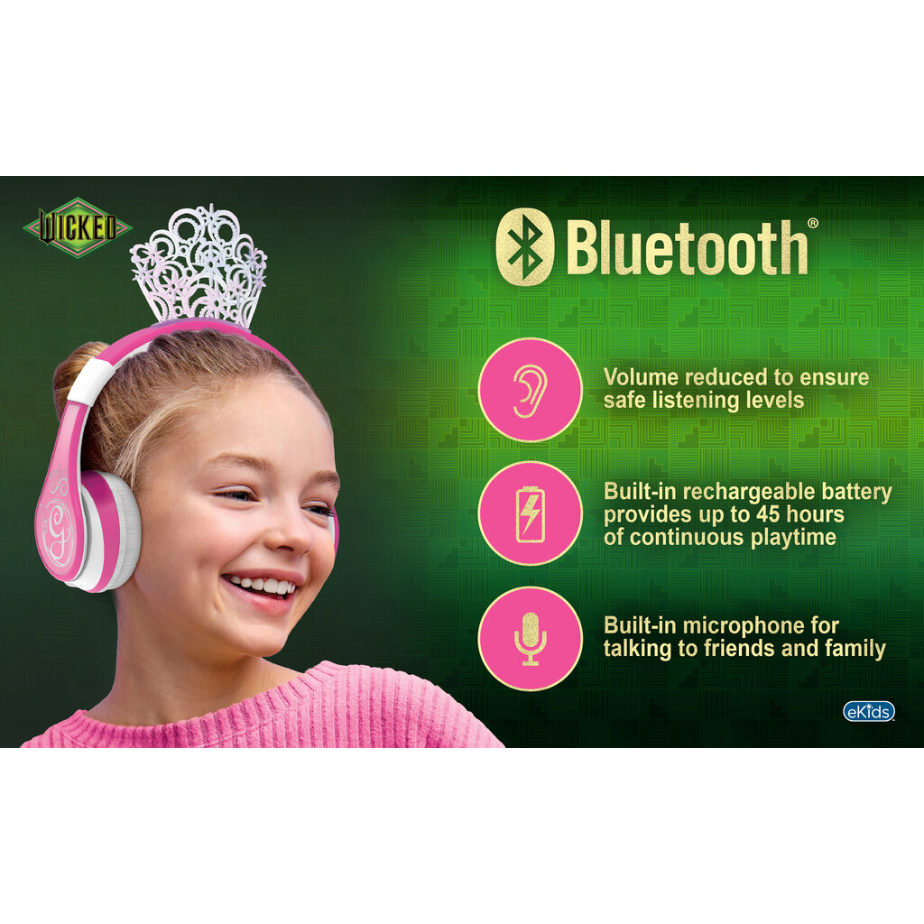 Wicked Wicked - junior bluetooth koptelefoon - met tiara