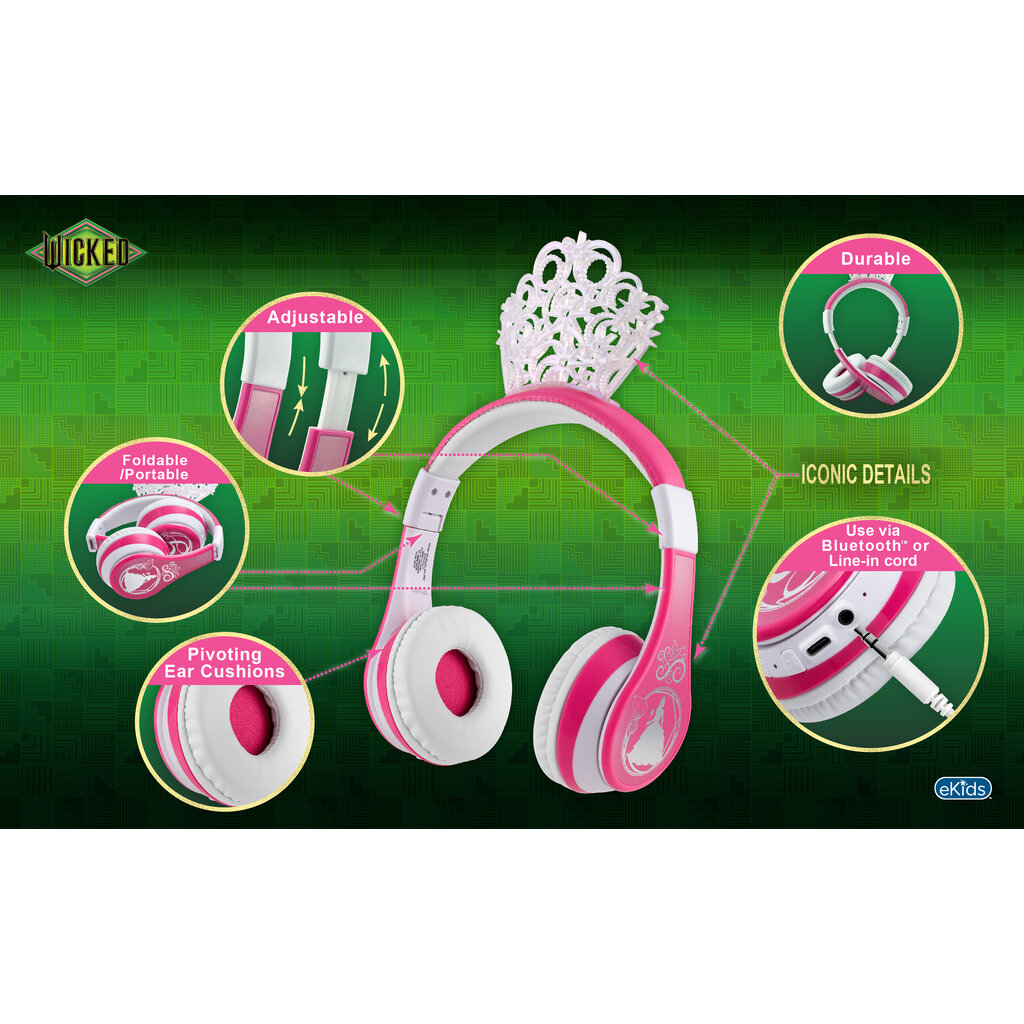 Wicked Wicked - junior bluetooth headphones with tiara