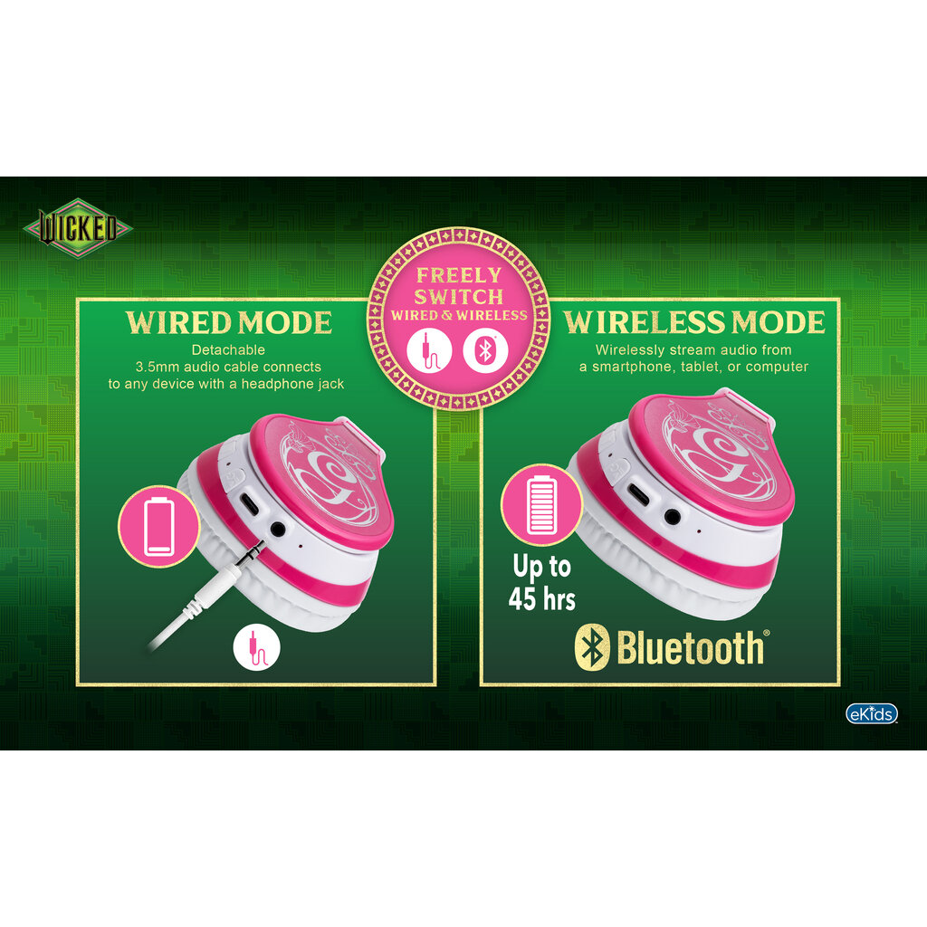 Wicked Wicked - junior bluetooth headphones with tiara