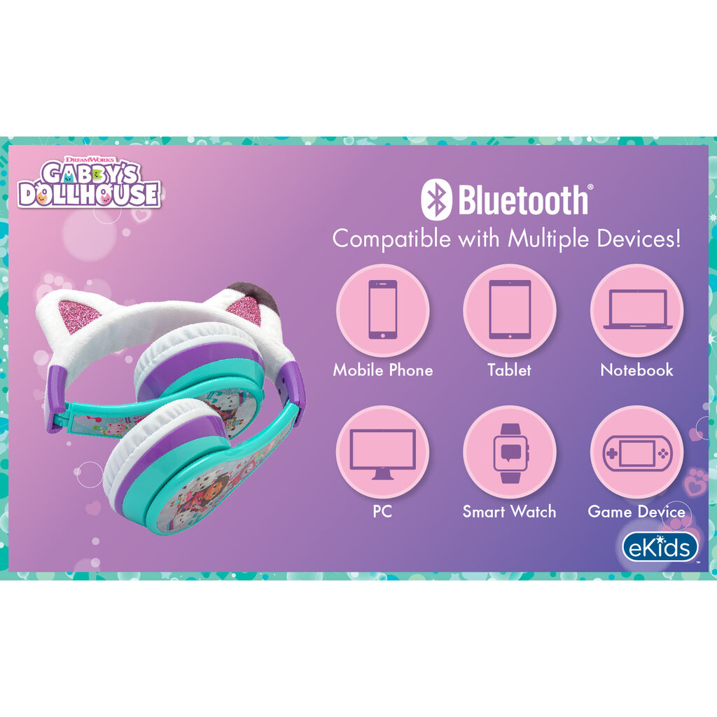 Gabby's Dollhouse Gabby's Dollhouse - junior bluetooth koptelefoon - met oortjes